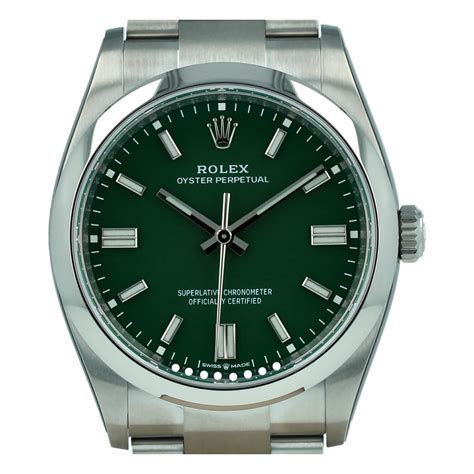 rolex oyster perpetual green dial 36mm